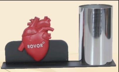 metal table top heart with steel